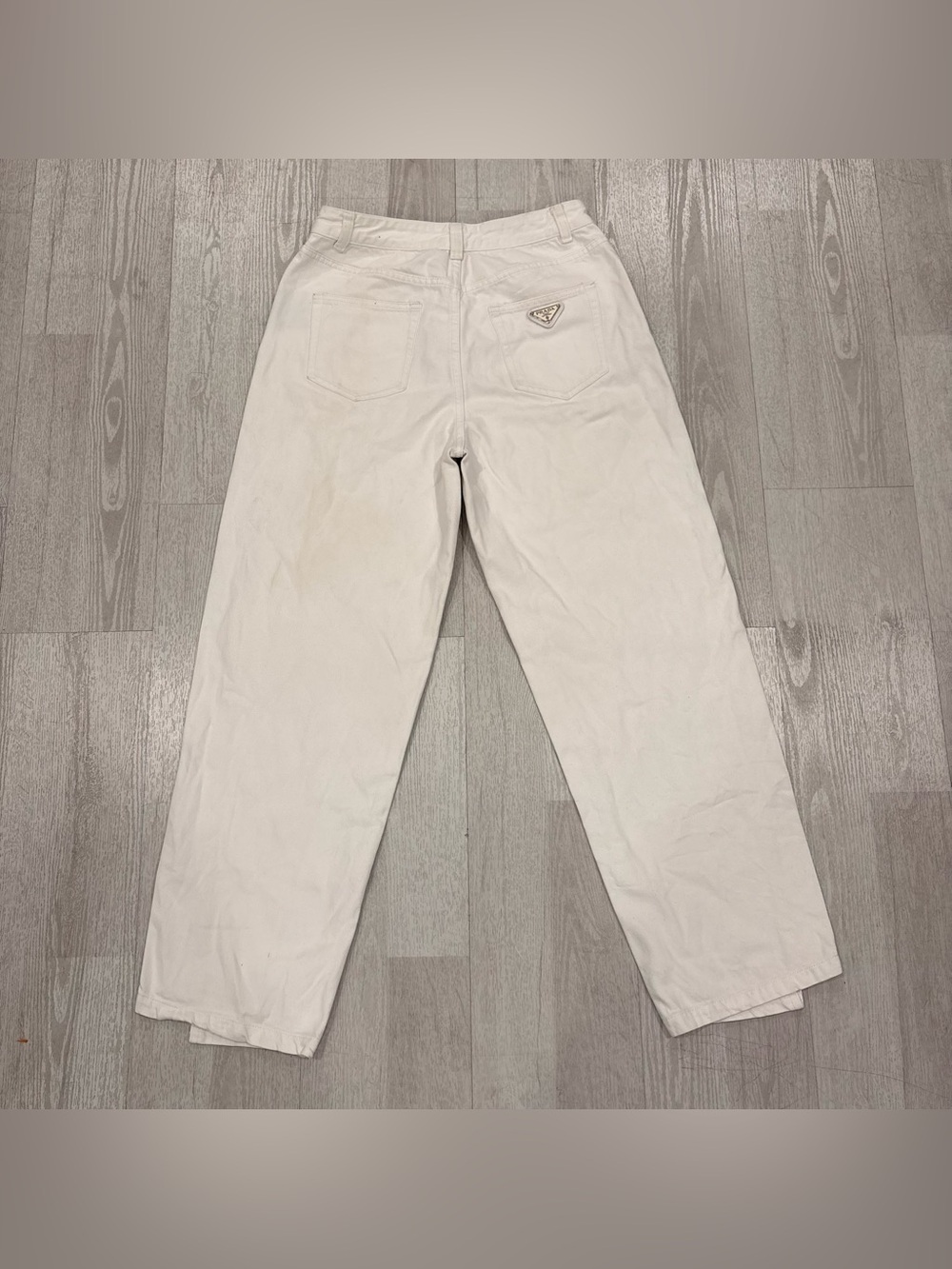 Prada Off-White Straight-Leg Women's Jeans Size 2